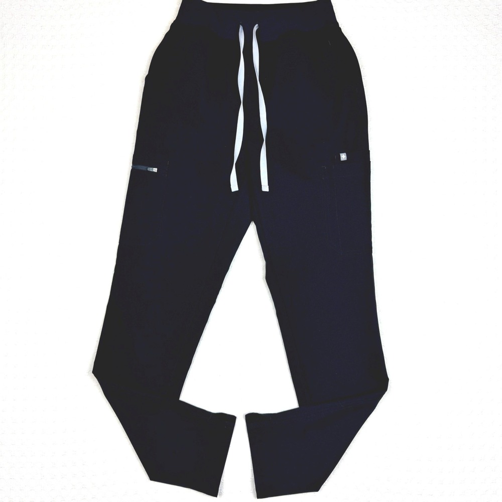 FIGS Scrub Pants Technical Collection Tall Yoga Waistband Women XS/T Black Work
